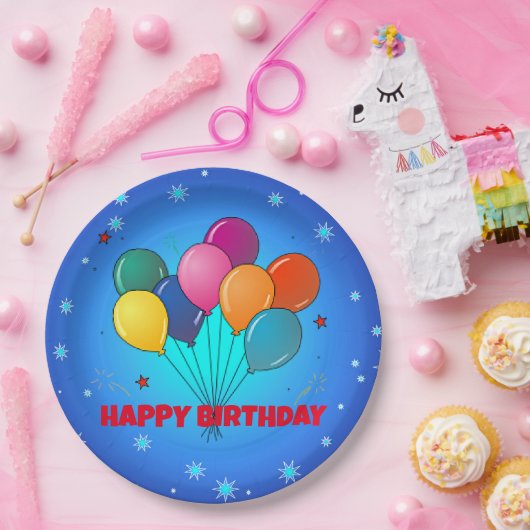 Assiettes En Carton Félicitations ! ciel étoilé festif, (Fête)