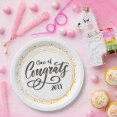 Assiettes En Carton Félicitations Classe de plaques de papier (Fête)