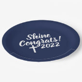 Assiettes En Carton Félicitations Croix-Blanche temps pour briller Gra (Angle)