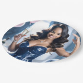 Assiettes En Carton Félicitations du Parti (Angle)