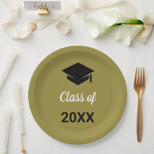Assiettes En Carton Félicitations Grad Grad Graduation Cap Classe De N