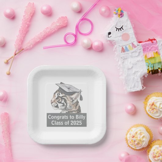 Assiettes En Carton Félicitations Graduation personnalisée (Fête)