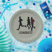 Assiettes En Carton Félicitations pour la course sur mesure (Fête)