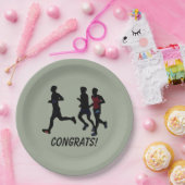 Assiettes En Carton Félicitations pour la course sur mesure (Fête)