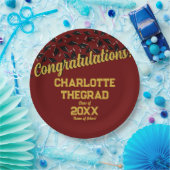 Assiettes En Carton Félicitations pour la finalisation Personnaliser M (Fête)