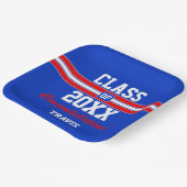 Assiettes En Carton  Félicitations sur mesure pour la graduation Rouge (Angulaire)