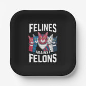 Assiettes En Carton Felines contre Felons (Recto)