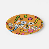 Assiettes En Carton Feliz Cumpleanos Joyeux anniversaire en espagnol (Angle)