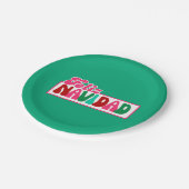 Assiettes En Carton Feliz Navidad - Bright coloré (Angle)