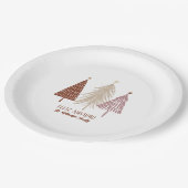 Assiettes En Carton Feliz Navidad Joyeux Noël Arbres Fêtes Fête (Angle)