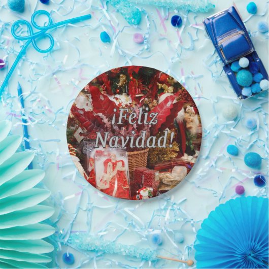 Assiettes En Carton ¡Feliz Navidad! Joyeux Noël en espagnol wf (Fête)