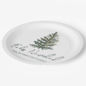 Assiettes En Carton Feliz Navidad-Joyeux sapin de Noël et lumières (Angle)