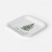 Assiettes En Carton Feliz Navidad-Joyeux sapin de Noël et lumières (Angulaire)