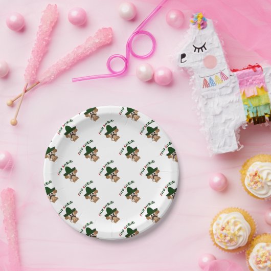 Assiettes En Carton Feliz Navidad Monkey (Fête)