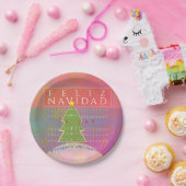 Assiettes En Carton "Feliz navidad" Paix et Bonne Année (Fête)