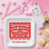 Assiettes En Carton Feliz Navidad Papel Picado (Fête)