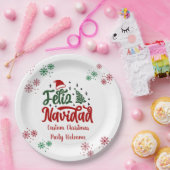 Assiettes En Carton Feliz Navidad Spanish Joyeux Noël (Fête)