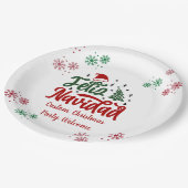 Assiettes En Carton Feliz Navidad Spanish Joyeux Noël (Angle)
