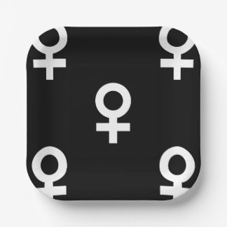Assiettes En Carton female gender symbol black white