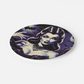 Assiettes En Carton Femme gothique rétro (Angle)