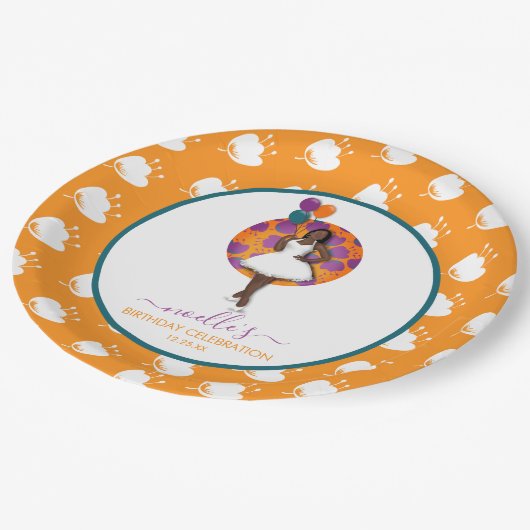 Assiettes En Carton Femme noire, Ballons d'anniversaire & Fleurs, Oran (Angle)