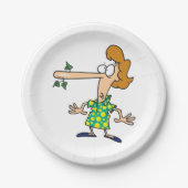 Assiettes En Carton Femme Qui A Dit Mensonges (Devant)