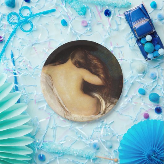 Assiettes En Carton Femme qui pleure ses cheveux (par Joseph DeCamp) (Fête)