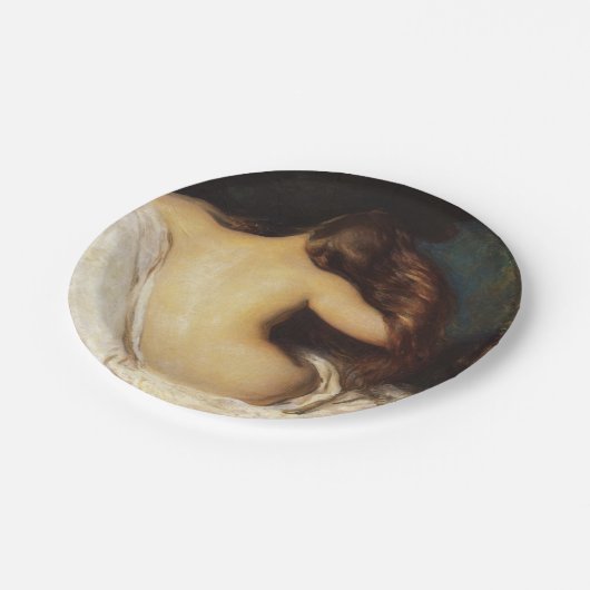 Assiettes En Carton Femme qui pleure ses cheveux (par Joseph DeCamp) (Angle)