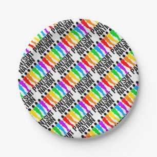 Assiettes En Carton Femmes d'arc-en-ciel de nation de Pantsuit