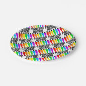 Assiettes En Carton Femmes d'arc-en-ciel de nation de Pantsuit (Angle)