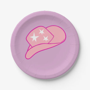 Assiettes En Carton Femmes modernes Cowgirl rose Casquette occidental 
