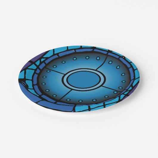 Assiettes En Carton Fenêtre en verre tendu de l'église (Angle)