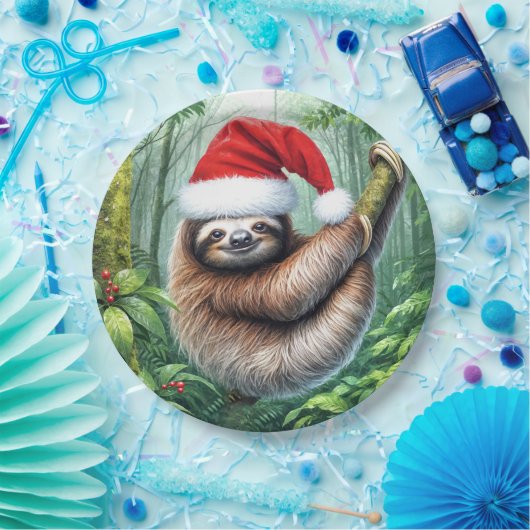 Assiettes En Carton Fente De Noël Dans Rainforest (Fête)