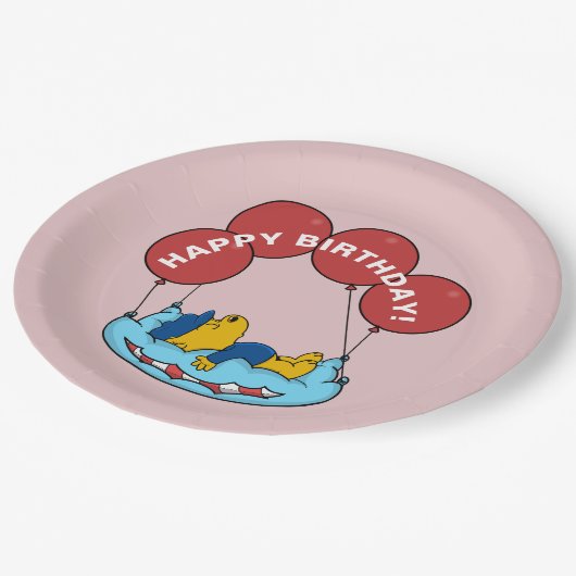 Assiettes En Carton Ferald | Ballons d'anniversaire (Angle)