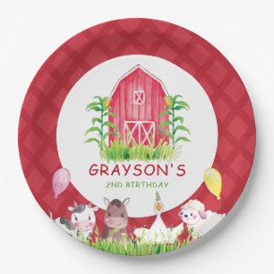 Assiettes En Carton Ferme Anniversaire Plaid personnalisé