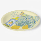 Assiettes En Carton Ferme aux citrons Rétro (Angle)