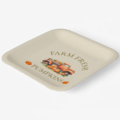 Assiettes En Carton Ferme citrouilles d'aquarelle fraîche automne (Angulaire)