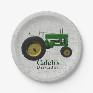 Assiettes En Carton Ferme Cour Tracteur Fête d'anniversaire Personnali
