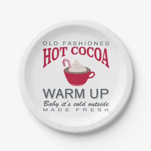 Assiettes En Carton ferme de vacances cacao chaud (Devant)