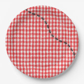 Assiettes En Carton Ferme En vichy fête d'anniversaire (Devant)