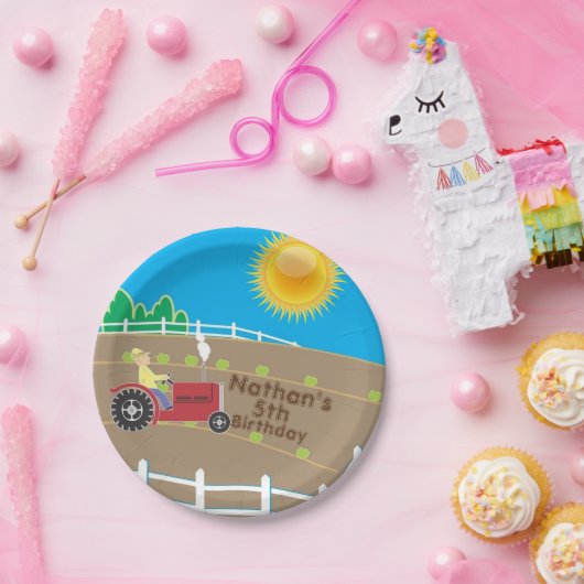 Assiettes En Carton Ferme ensoleillée (Fête)