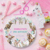 Assiettes En Carton Ferme Fille Barnyard Animaux Confetti Anniversaire (Fête)