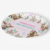 Assiettes En Carton Ferme Fille Barnyard Animaux Confetti Anniversaire (Angle)