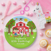 Assiettes En Carton Ferme Red Grange Cheveux Brown Garçon fête d'anniv (Fête)