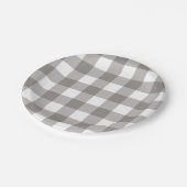 Assiettes En Carton Ferme Rustic Grey & White Buffalo Plaid Carré (Angle)