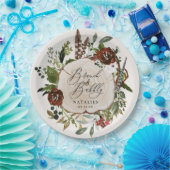 Assiettes En Carton Ferme rustique Bourgogne botanique douche de nage (Fête)