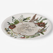 Assiettes En Carton Ferme rustique Bourgogne botanique douche de nage (Angle)