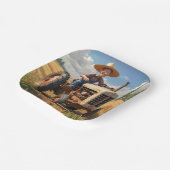 Assiettes En Carton Fermier sur tracteur (Angulaire)