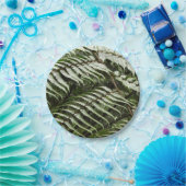 Assiettes En Carton Fern Fronds II Dark Green Nature (Fête)