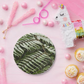 Assiettes En Carton Fern Fronds II Dark Green Nature (Fête)